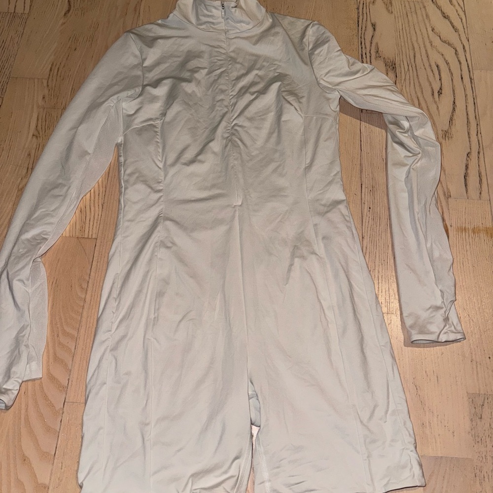 Lululemon Athletica Cream Zip-Up Jumpsuit